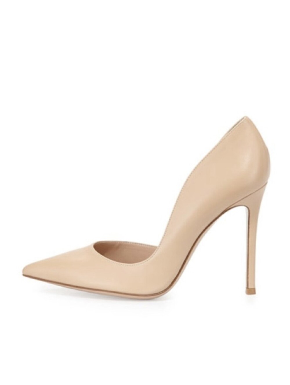 GIANVITO ROSSI NUDE  STILETTO POINTED TOE PUMPS HEELS 40.5